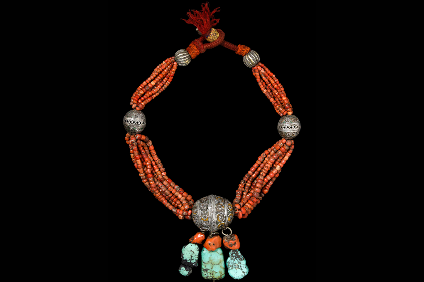 Berber Coral and Turquoise Necklace