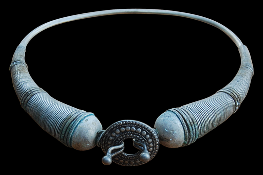 Silver Wire Wrapped Torc Necklace From Gujarat