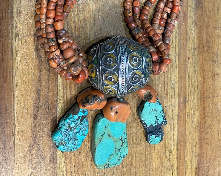 Berber Coral and Turquoise Necklace